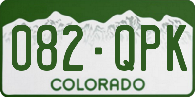 CO license plate 082QPK