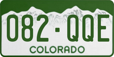 CO license plate 082QQE