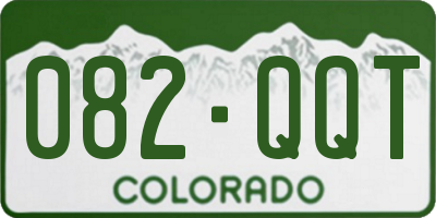 CO license plate 082QQT