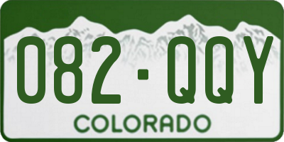 CO license plate 082QQY