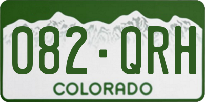 CO license plate 082QRH
