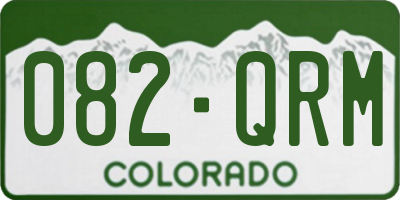 CO license plate 082QRM