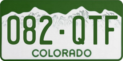 CO license plate 082QTF