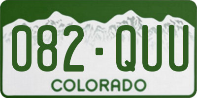 CO license plate 082QUU
