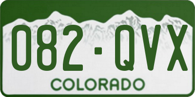 CO license plate 082QVX