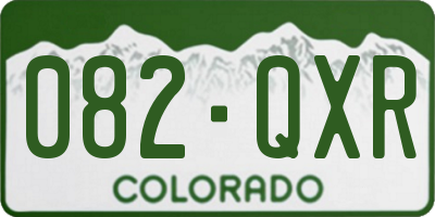 CO license plate 082QXR
