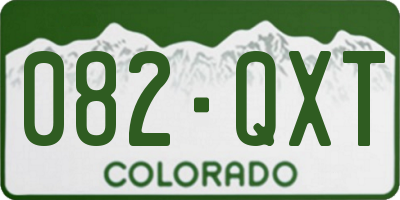 CO license plate 082QXT