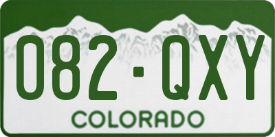 CO license plate 082QXY