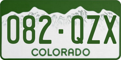 CO license plate 082QZX
