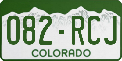 CO license plate 082RCJ