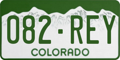 CO license plate 082REY