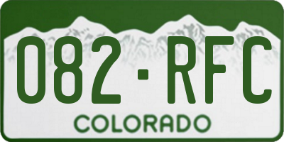 CO license plate 082RFC