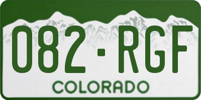 CO license plate 082RGF