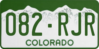 CO license plate 082RJR