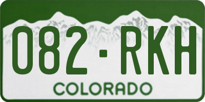 CO license plate 082RKH