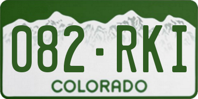 CO license plate 082RKI