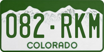 CO license plate 082RKM