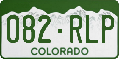 CO license plate 082RLP