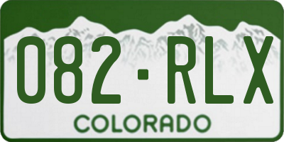 CO license plate 082RLX