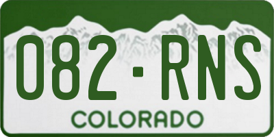 CO license plate 082RNS
