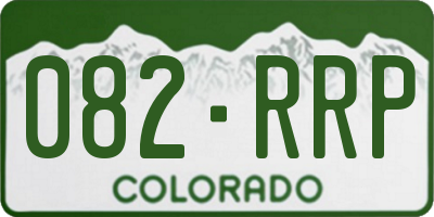 CO license plate 082RRP