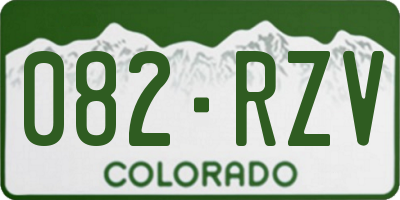 CO license plate 082RZV