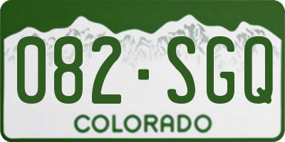 CO license plate 082SGQ