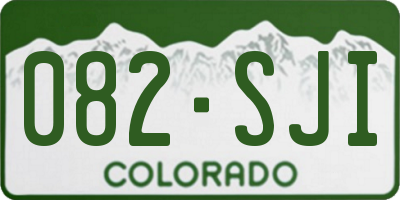 CO license plate 082SJI