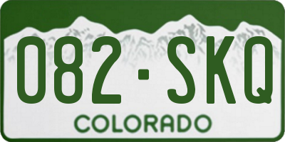 CO license plate 082SKQ