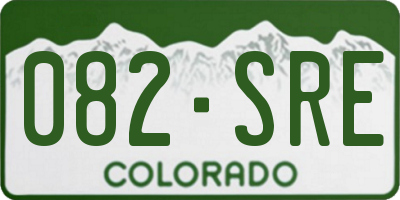CO license plate 082SRE