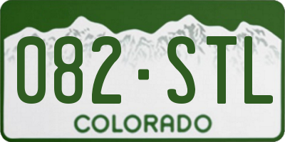 CO license plate 082STL