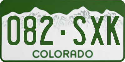 CO license plate 082SXK