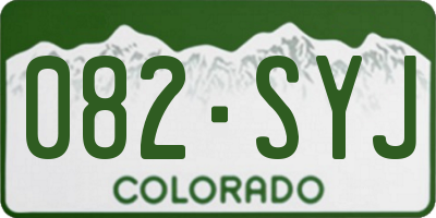 CO license plate 082SYJ
