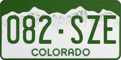 CO license plate 082SZE