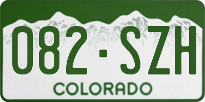 CO license plate 082SZH