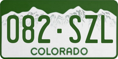 CO license plate 082SZL