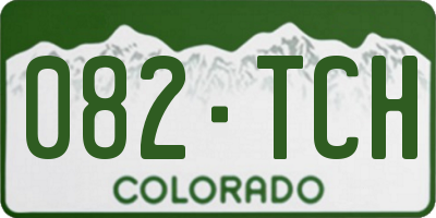 CO license plate 082TCH