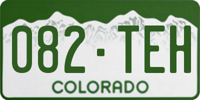 CO license plate 082TEH