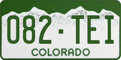 CO license plate 082TEI