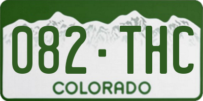 CO license plate 082THC