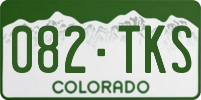 CO license plate 082TKS