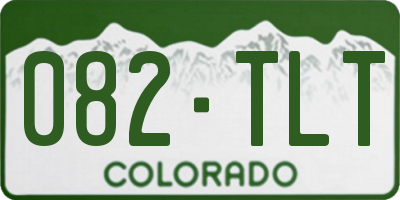 CO license plate 082TLT