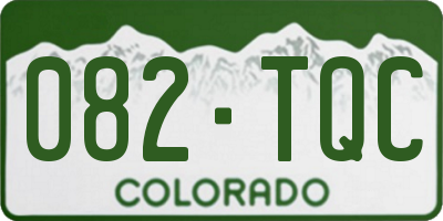 CO license plate 082TQC
