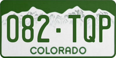 CO license plate 082TQP