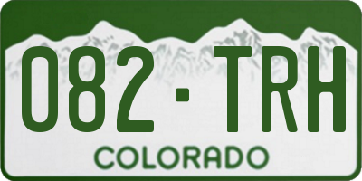 CO license plate 082TRH