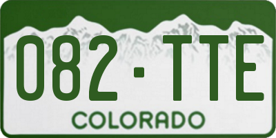 CO license plate 082TTE