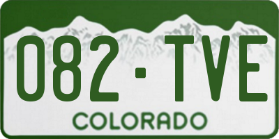 CO license plate 082TVE
