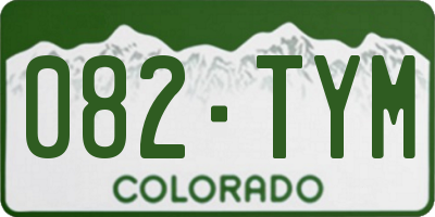 CO license plate 082TYM