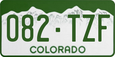 CO license plate 082TZF