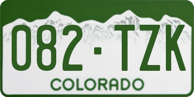 CO license plate 082TZK